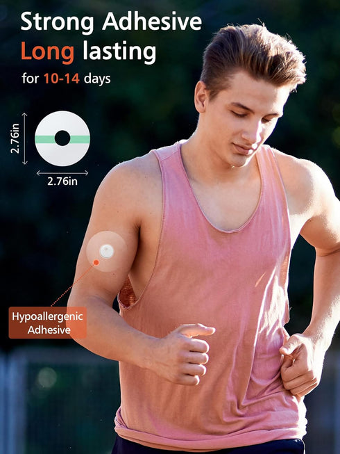 40 Packs Freestyle Libre 3 Covers, Adhesive Patches for Glucose Sensor, Long Lasting Transparent Cover by SUNMON
