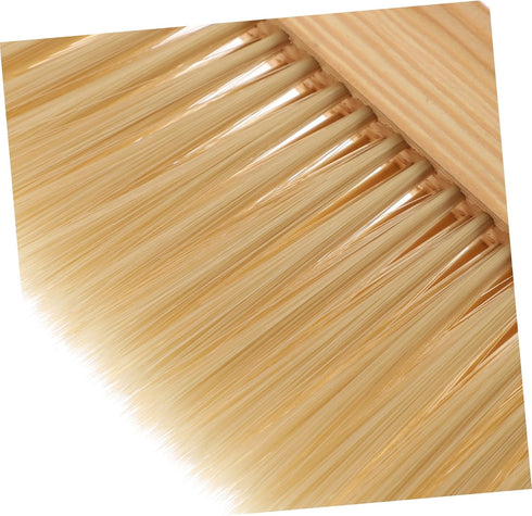 Practical Wooden Handle Bristle Bed Brush - Khaki, Multi-Functional Plastic Cleaning Brush for Delicate Fabrics