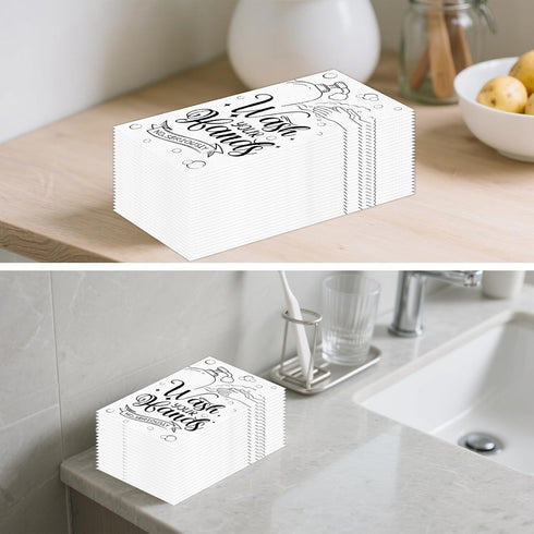 Xjoviative 100 PCS Disposable Hand Towels for Bathroom, Bathroom Guest Napkins Wash Your Hands Paper Towels Decorative