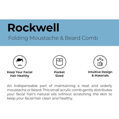 Rockwell Folding Beard & Moustache Comb