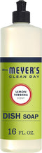 Mrs. Meyer's Clean Day Liquid Dish Soap (Lemon Verbena Scent, 16 oz) - Cruelty Free, Non-Toxic, Pack of 6