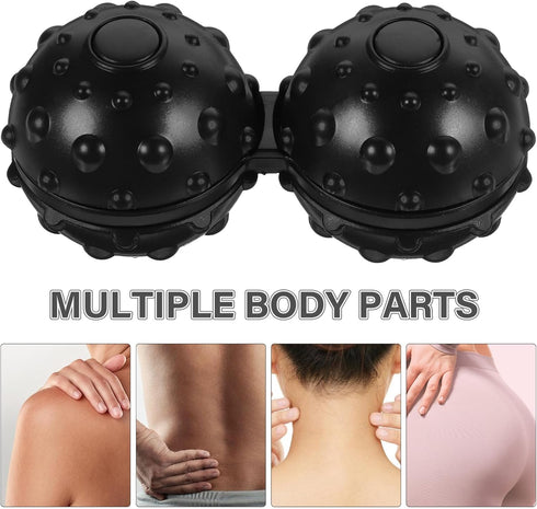 Set 2 of Silicone Peanut Massage Balls for Neck and Back Pain Relief