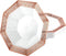 Lacetagon Rose Gold Premium Plastic Octagonal Dessert Bowl - 5 oz. (Pack of 10) Perfect for Parties, Weddings, Events
