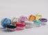 yueton 10 Empty Clear Body Multi Color Top Lid Plastic Sample Containers, 5 Gram Size Cosmetic Jars
