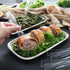 Set (12), 10' 6.5' HD Disposable Serving Utensils Spoons, Tongs, Clear