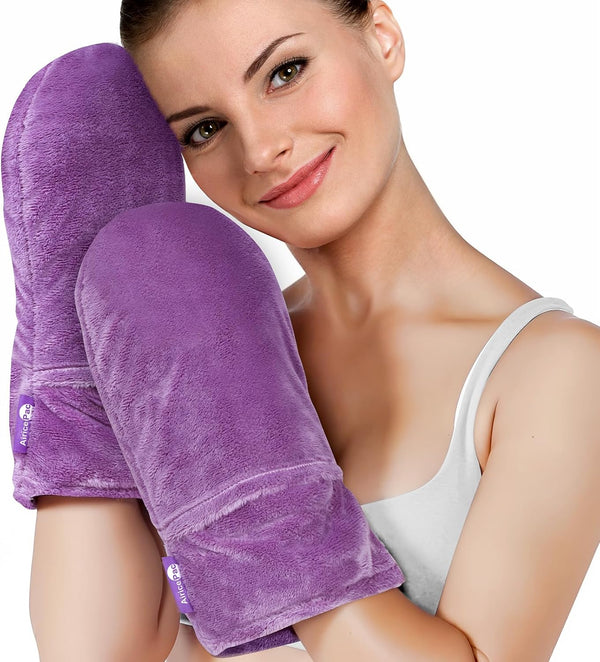 Heated Mitts for Arthritis, Microwavable Hand Warmer for Stiff Joints, Trigger Finger, Warm Therapy Mittens Unscented