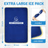 Extra Large Reusable Gel Ice Pack for Injuries - 23"x15", Flexible Cold Pack for Back Pain Relief, Post Surgery Recovery