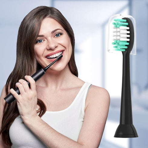 Replacement Toothbrush Heads for AquaSonic Black Series Electric Toothbrush, 10 Pack