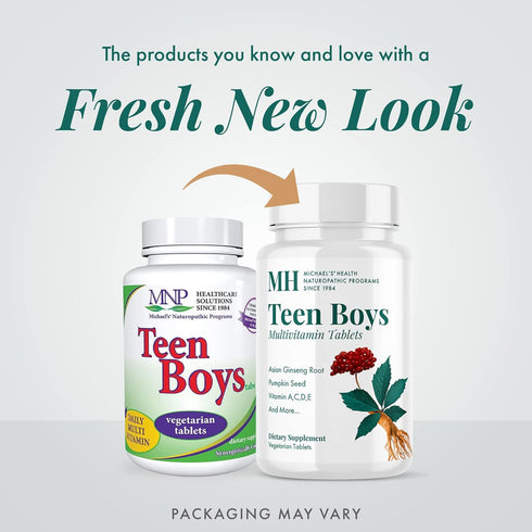 MICHAEL'S Health Naturopathic Programs Teen Boys, 90 Vegetarian Tablets, Daily Multivitamin Supplement, 45 Servings