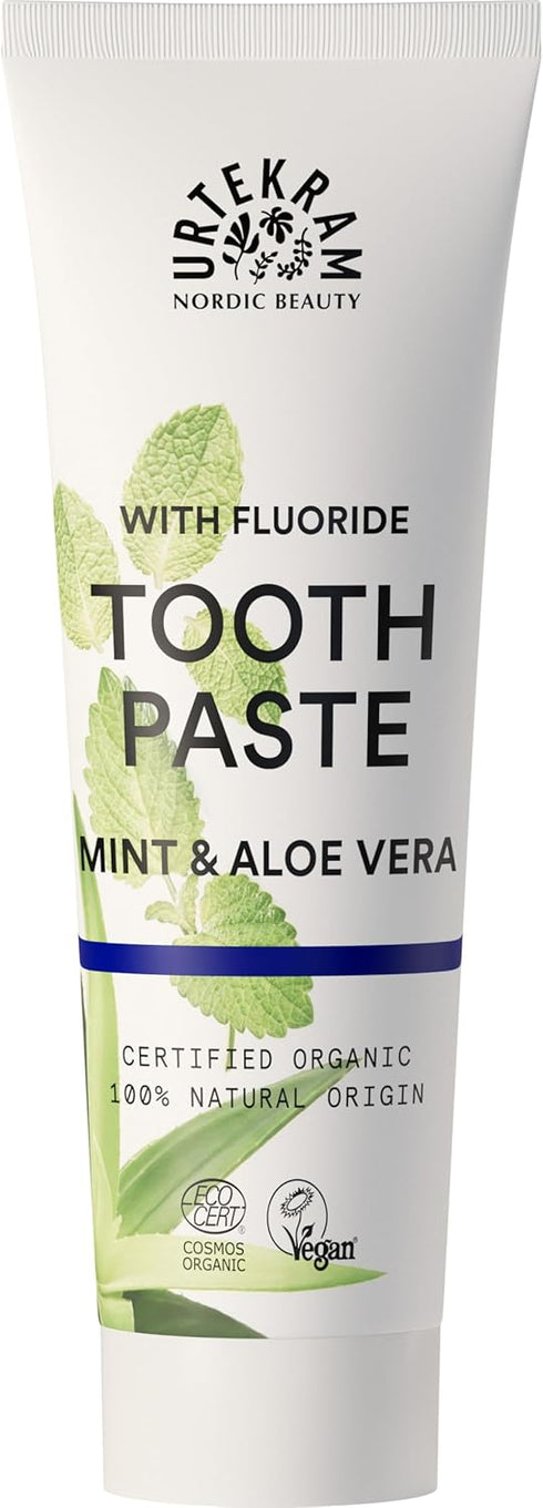 Urtekram Organic Mint & Fluoride Toothpaste - 75ml