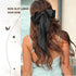 2 Pcs Silky Satin Big Hair Bows, Ribbon Hair Barrettes Clip, Oversized Long Tail Hair Accessories (Black and White)