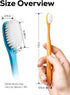 Pack, 6 Count, Extra Soft Manual Toothbrush Deep Cleaning Flossing Toothbrushes for Sensitive Teeth & Receding Gums