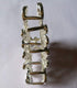 Vintage Silver Chic Alloy Hair Claw Jaw Clips with White Rhinestone - Fashion Retro Hair Accessories for Women