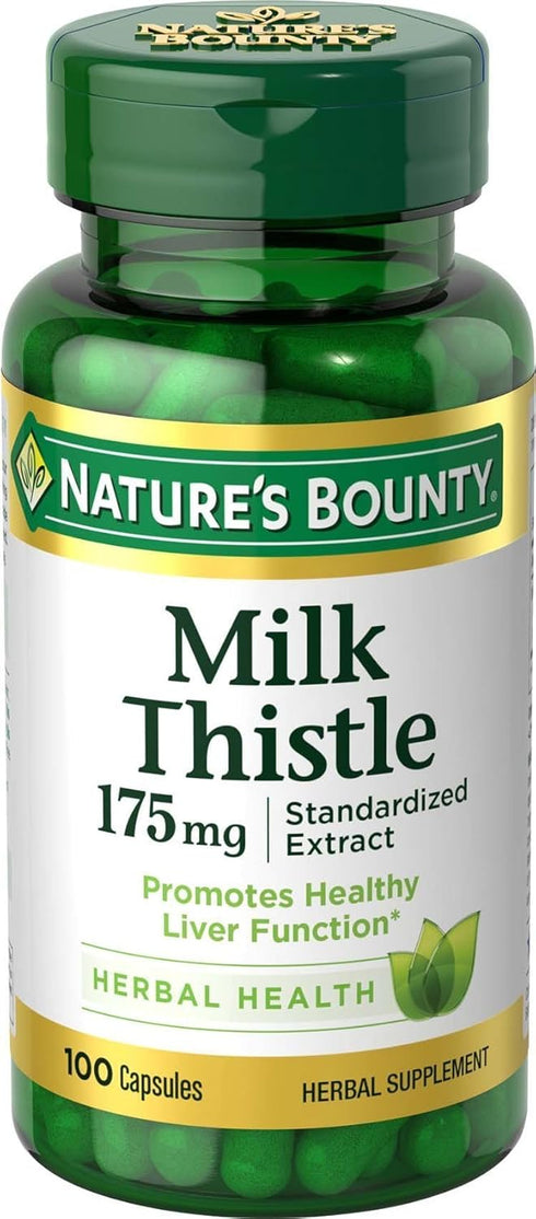 Nature's Bounty Milk Thistle Herbal Health Supplement | 175mg | 100 Softgels