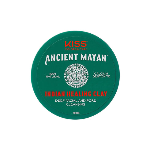 Kiss Ancient Mayan Indian Healing Clay, 100% Natural, Deep Facial & Pore Cleansing, Hair Conditioning (8 oz.)