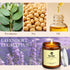 Set Lavender Eucalyptus & Sage Sea Salt Candles - Stress Relief Gift