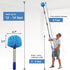 Cobweb Duster with Extension Pole, 6 FT Stiff Bristles Duster Head for High Ceiling Indoor Outdoor Cleaning