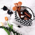 Checkered Makeup Bag for Women Large Capacity Black Travel Cosmetic Bag Set Makeup Pouch for Purse Zipper Toiletry Organizer Cute Y2K Aesthetic Trendy Adults Makeup Brushes Storage Bag