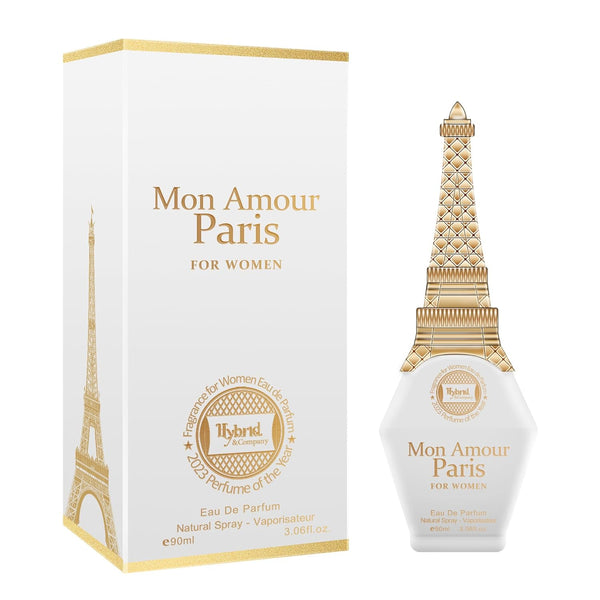 Hybrid & Company Mon Amour Paris Eau De Parfum Natural Spray, Fascinating Fragrance for Women, 3.04 Fl Oz