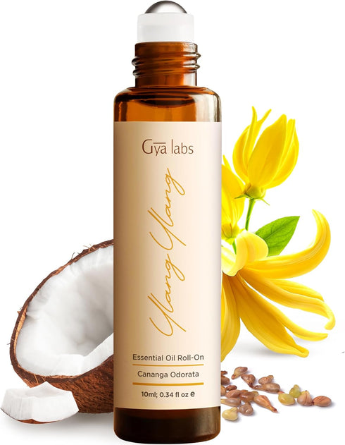 Set Set 3x0.34 oz Ylang Ylang Roll On & Frankincense and Myrrh Oils for Diffuser - Essential Oils Aromatherapy Roll On