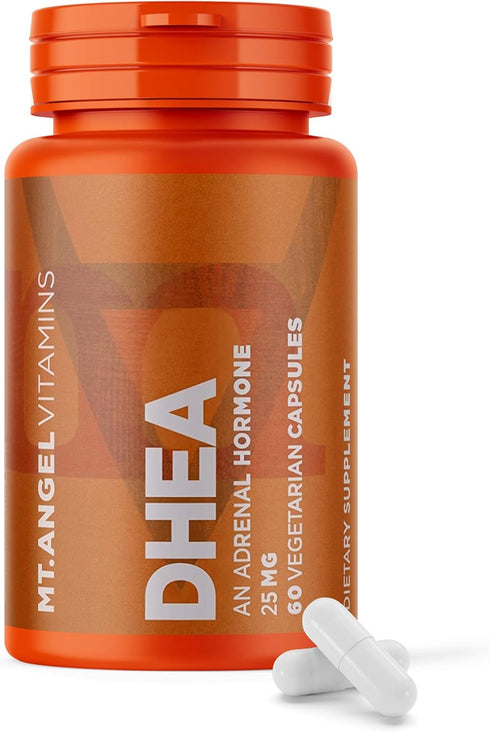 Mt. Angel Vitamins Pure DHEA 25mg Supplement for Men + Women, Supports Healthy Aging, Muscle Integrity, Energy, 60