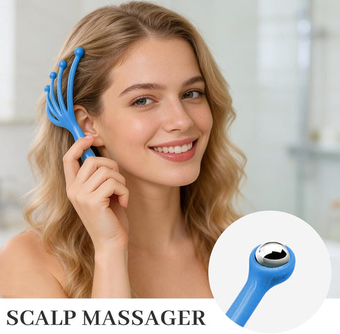 Set 2 Handheld Roller Ball Massage Hand Massage Gloves for Lymphatic and Scalp Massage Tool Ideal for Head Face Neck