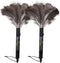 Aldwin Ostrich Feather Duster Retractable 2 Pack, 16 Inch Genuine Fluffy Handheld Dusters for Cleaning