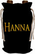 3dRose Hanna attractive girl baby name in the USA. Yellow on black