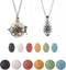 HEDQFM 2 PCS Essential Oil Diffuser Necklace with Gift Box, Aromatherapy Pendant Locket Necklace