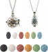 HEDQFM 2 PCS Essential Oil Diffuser Necklace with Gift Box, Aromatherapy Pendant Locket Necklace