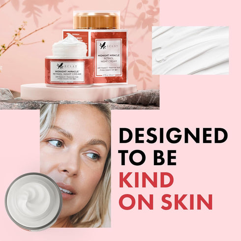 Retinol Night Cream - 2.5% Retinol and Hyaluronic Acid, Anti Aging Face Moisturizer for Hydration and Firming