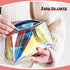 Holographic Makeup Bag, Iridescent Cosmetic Pouch, Clear Waterproof Portable Travel Toiletry Organizer Bag for Women