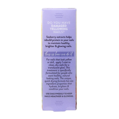Nailtopia Healing and Brightening Nail Treatment, Whitens Dull Nails, Vegan and Cruelty Free, Sea Berry - 0.41 Oz