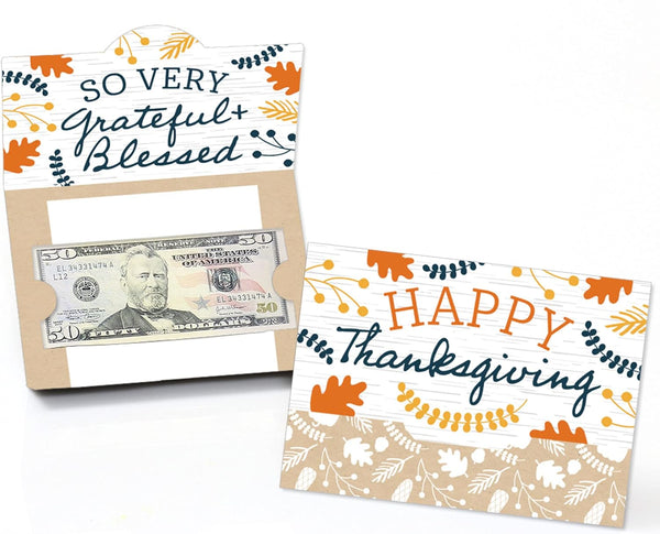 Big Dot of Happiness Happy Thanksgiving - Fall Harvest Party Money And