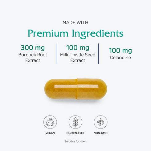 Vitanica Hepafem, Liver Cleansing Support, 60 Capsules, Vegan/Vegetarian