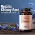HERBAMAMA Organic Chicory Root Supplement - 250 Capsules for Digestion, Gut Health & Liver Support with Inulin