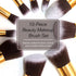 10pcs Premium Synthetic Mini Makeup Brush Set: Eyeshadow, Powder, Eyebrow, Eyeliner, Blush, Foundation & Concealer - Black & Golden