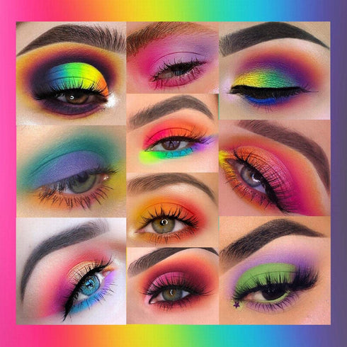 UCANBE EXOTIC FLAVORS Neon Eyeshadow Makeup Palette - 48 Colorful High Pigmented Rainbow Matte Shimmer Glitter Eye