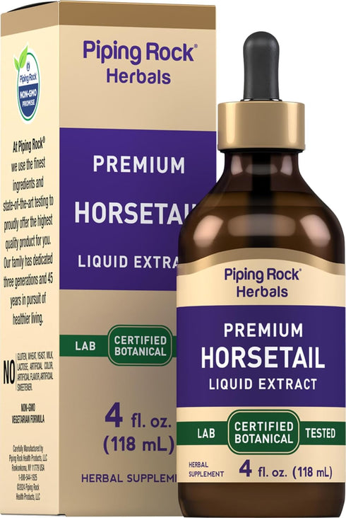 Piping Rock Horsetail Herb Liquid Extract - 4 Fl Oz, Non-GMO, Gluten Free Supplement