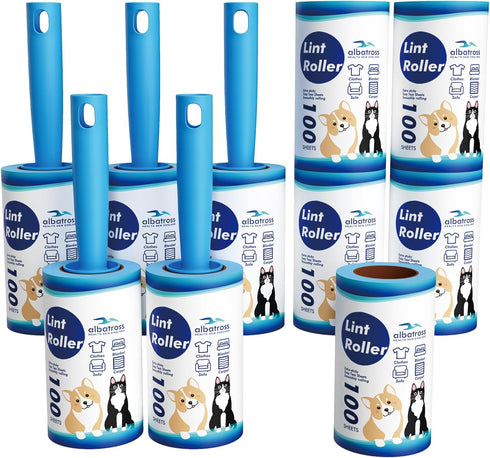 Lint Rollers for Pet Hair, Extra Sticky 1000 Sheets Mega Value Set for Clothes, Furniture, and Carpet