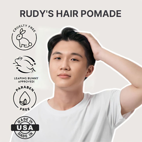 Rudy's Soft Clay Pomade - Lightweight and Pliable All Day Hold, Paraben Free, for Waves and Texture