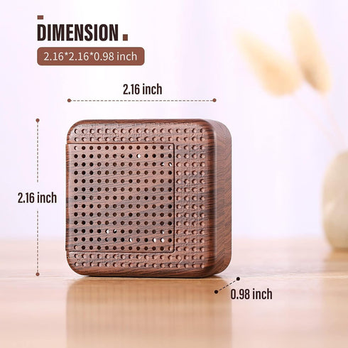Weljoy Portable Wood Grain Diffuser for Essential Oils – Mini Size for Car or Travel, Quiet, Waterless, Rechargeable