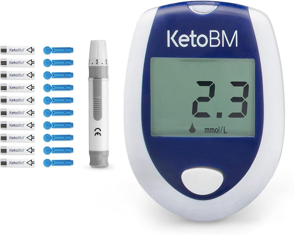 Complete Blood Ketone Meter Kit for Keto Diet Testing - Monitor, Strips, Lancing Device & Lancets
