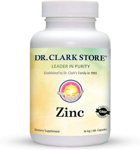 Dr Clark Zinc Bisglycinate, 30mg, 100 Gelatin Capsules