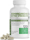 Bronson Ashwagandha Extra Strength Stress & Mood Support with BioPerine | 120 Vegetarian Capsules | Non-GMO
