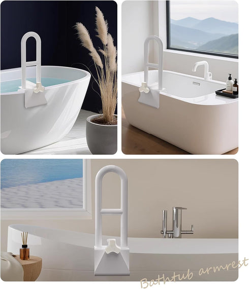 YUAN LIN 3.1 6.7 Inch 300 lbs Bathtub Handle and Grab Bar, Bathtub Safety Rail with Non-Slip Grip for Seniors, Elderly