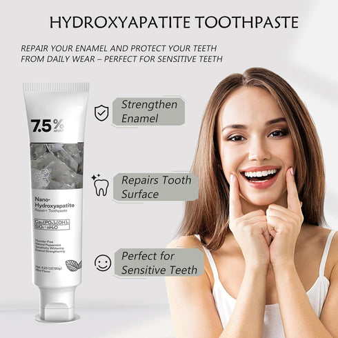 RWSEFK (1) Hydroxyapatite Toothpaste for Advanced Enamel Protection, Gentle and Effective Formula, Fresh Breath, Deep
