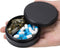 Pill Box 2 Compartment Pill Case, Portable Metal Travel Container for Pocket, Waterproof Organizer for Medicine