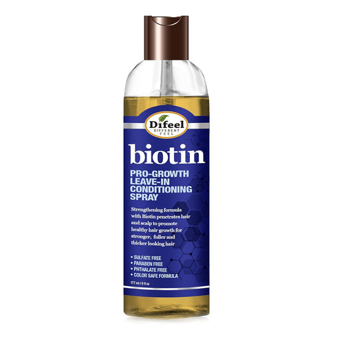 Difeel Pro-Growth Biotin Leave-in Conditioning Treatment, 6 oz. with Spray Cap & Dispensing Cap