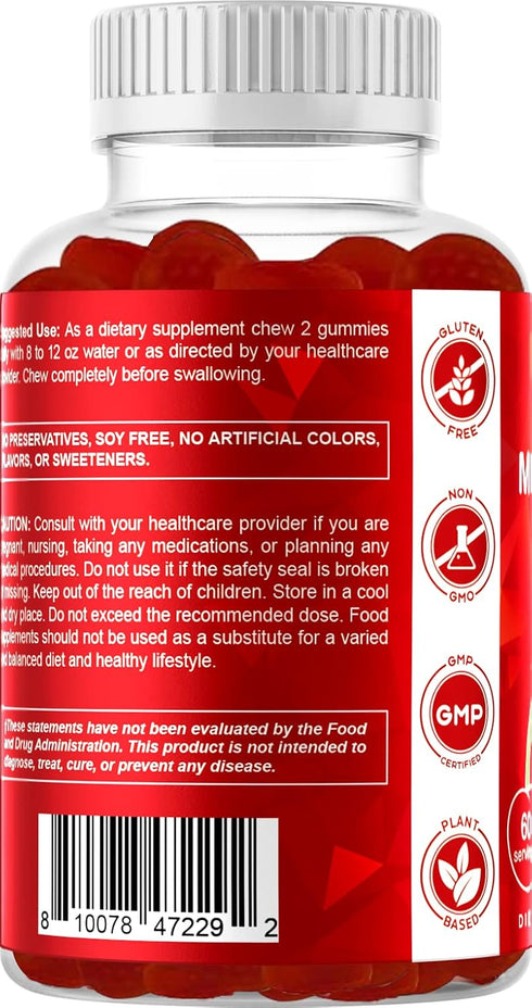 Vitamatic Extra Strength Vitamin B12 5000 mcg (Methyl B12) Gummies, 120 Count, Natural Cherry Flavored